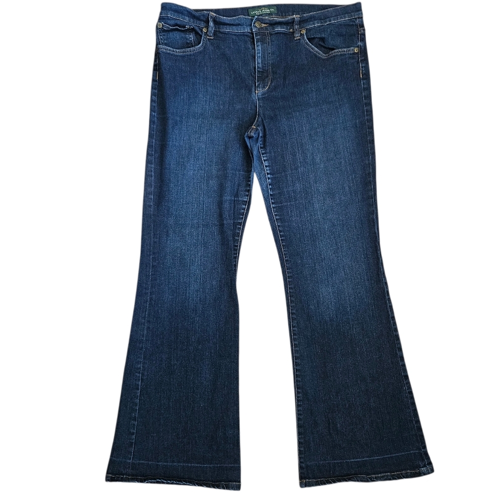 Lauren Ralph Lauren Womens Modern Flare Stretch Denim Sz 16